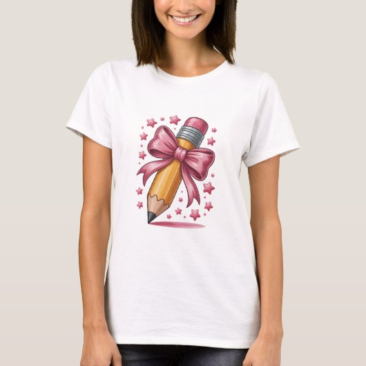T-shirt Crayon Coquette Arc Prof Appreciation École (Devant)