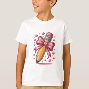 T-shirt Crayon Coquette Arc Remerciement Enseignant École