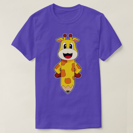 T-shirt Crayon de girafe (Design devant)