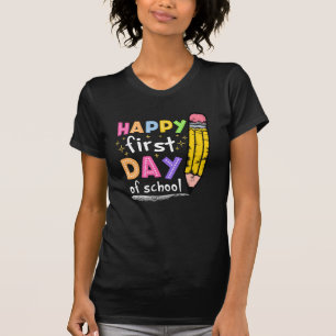 T-shirt Crayon Joyeux Premier Jour d'École Retour aux Écol