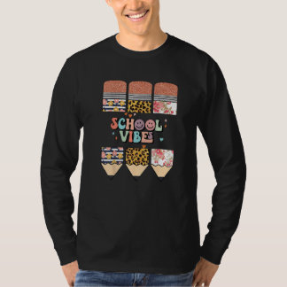 T-shirt Crayon léopard enseignant vibes de bienvenue à l'é