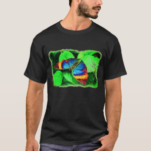T-shirt Crayon papillon bleu