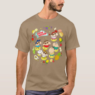 T-shirt Crayon Shin-chan Beaucoup de fruits Dessert Time