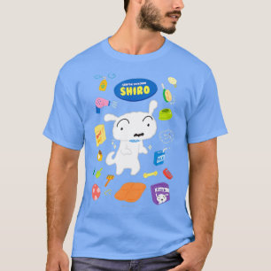 T-shirt Crayon Shin-chan heureux Shiro habille Shiro