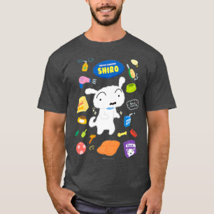 T-shirt Crayon Shin-chan heureux Shiro habille Shiro