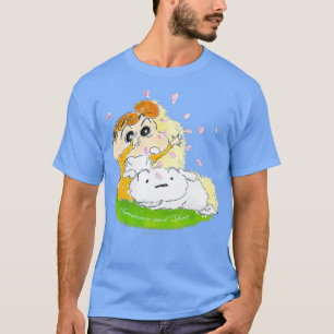 T-shirt Crayon Shin-chan Himawari Shiro et cerise