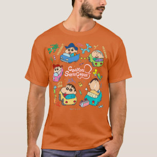 T-shirt Crayon Shin-chan Kasukabe boeitai Temps du parti
