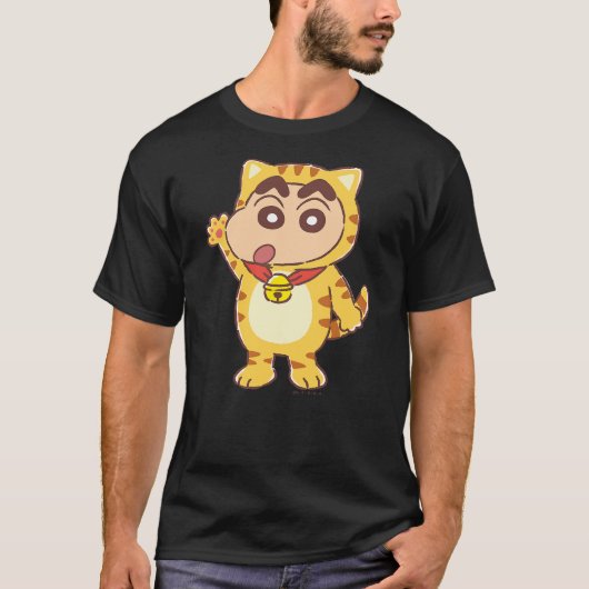 T-shirt Crayon Shin-chan Kitten Play party Shin-chan (Devant)