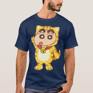 T-shirt Crayon Shin-chan Kitten Play party Shin-chan