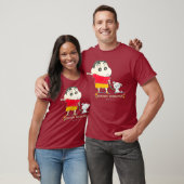 T-shirt Crayon Shin-chan Shin-chan et Shiro Là-bas (Unisexe)