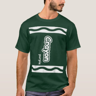 T-shirt Crayon violet Easy Halloween Costume mou (foncé)