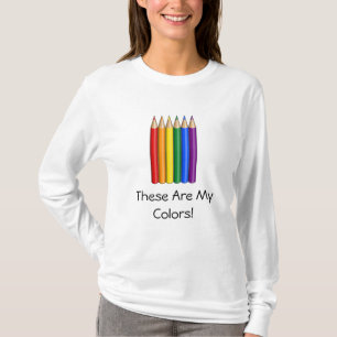 T-Shirt crayons arc-en-ciel de fierté LGBT