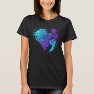 T-shirt Crayons brisés Toujours Couleur Suicide Prévention