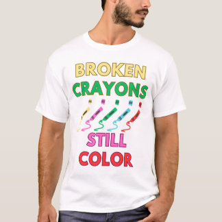 T-shirt crayons cassés couleur