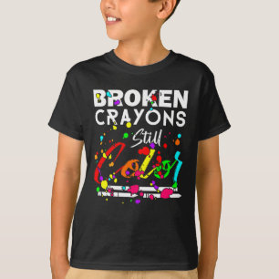 T-shirt Crayons cassés Couleur encore mignon santé mentale