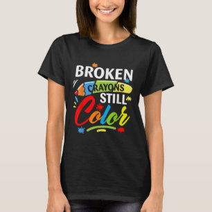 T-shirt Crayons cassés Couleur encore Santé mentale S Sens