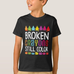 T-shirt Crayons cassés Couleur encore Santé mentale S Sens
