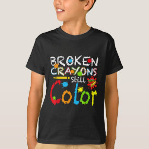 T-shirt Crayons cassés Couleur encore Santé mentale S Sens