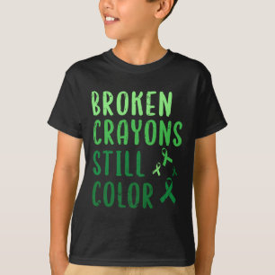T-shirt Crayons cassés Couleur encore Sensibilisation à la