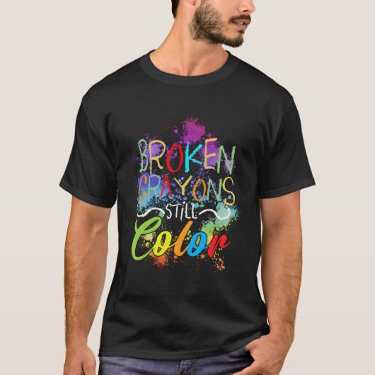 T-shirt Crayons cassés Couleur encore Soins personnels Tal (Devant)