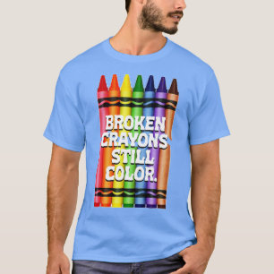 T-shirt Crayons cassés couleur fixe