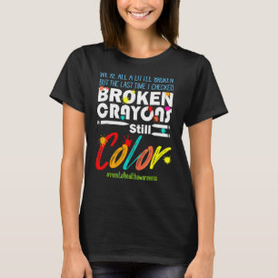 T-shirt Crayons cassés Couleur toujours Diffusion des coul