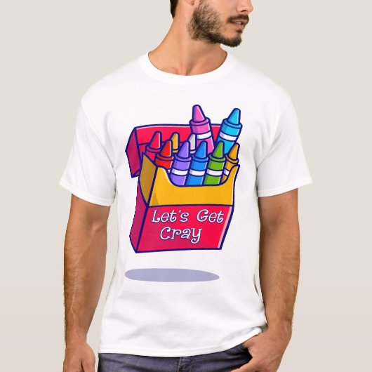 T-shirt Crayons colorés Allons chercher Cray (Devant)