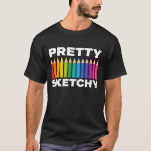 T-shirt Crayons d'artiste assez douteux Esquisse Esquissag