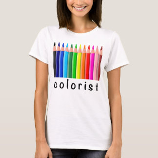T-shirt Crayons de Couleur Arc-en-Ciel Conception Colorist