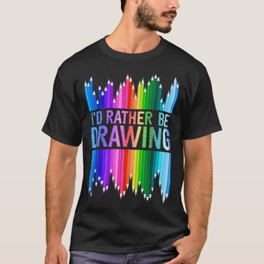 T-shirt Crayons de couleur dessinés (Devant)