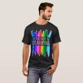 T-shirt Crayons de couleur dessinés (Devant entier)