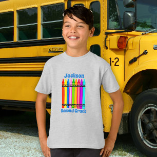 T-shirt Crayons personnalisés Conception scolaire