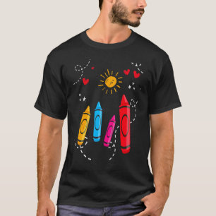 T-shirt Crayons qui n'abandonneront pas les artistes amusa