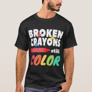 T-shirt Crayons Toujours Couleur Sensibilisation À La Sant
