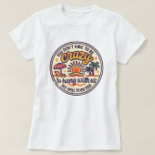 T-shirt Crazy Beach Squad - Retro Sunset (Design devant)