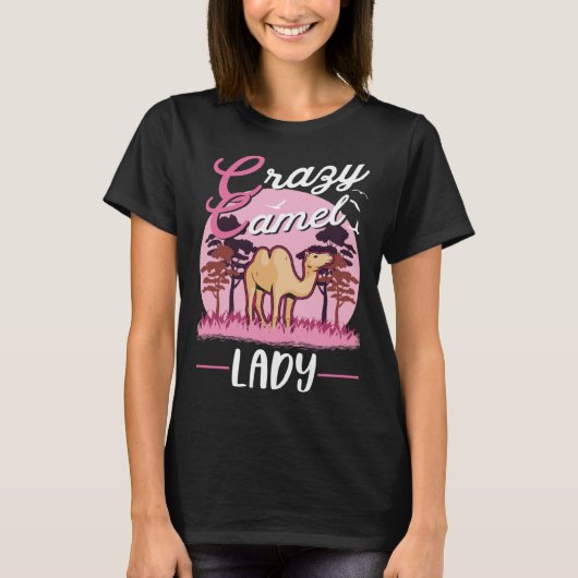 T-shirt Crazy Camel lady Camel Girl (Devant)
