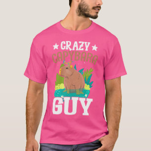 T-shirt Crazy Capybara Guy Funny Cavies Rodent Capybara Lo