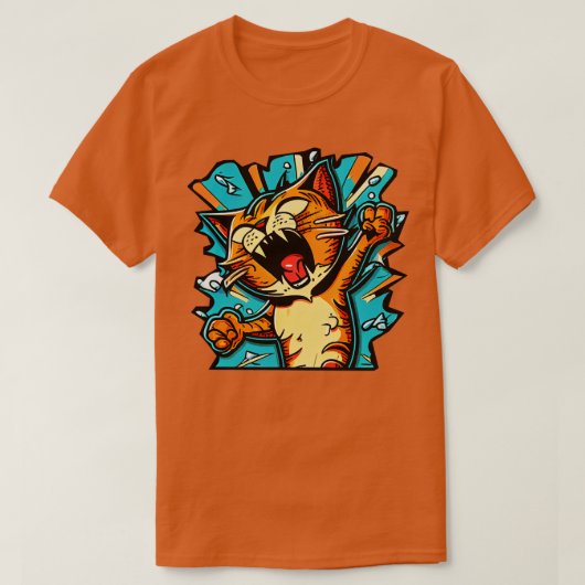 T-shirt Crazy cat 2 chat (Design devant)
