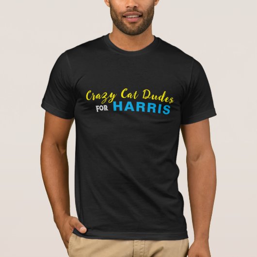 T-shirt Crazy Cat Dudes pour HARRIS Funny (Devant)