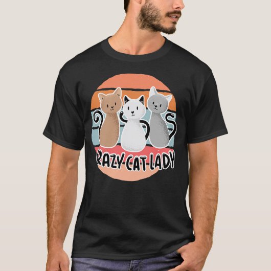 T-shirt Crazy Cat Lady (Devant)