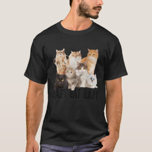T-shirt Crazy Cat Lady Beaucoup de chats mignonette Animal