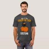 T-shirt Crazy Cat Lady Costume Black Cat Funny Halloween (Devant entier)