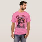 T-shirt CRAZY CAT me rend heureux (Devant entier)