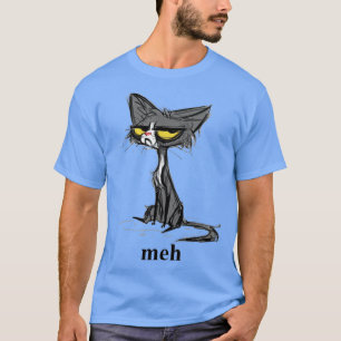 T-shirt Crazy Cat Meh Cadeau pour les hommes amusants Craz