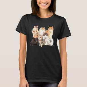 T-shirt Crazy Chat Lady Beaucoup De Chats Belle Fête Anima