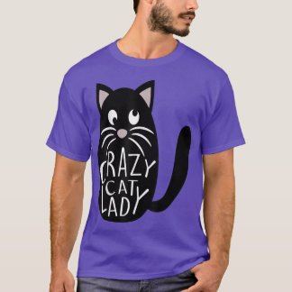 T-shirt Crazy Chat Lady Cute Animal Maman Mères Jour Kitte