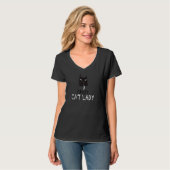 T-shirt Crazy Chat Lady Funny Chat (Devant entier)