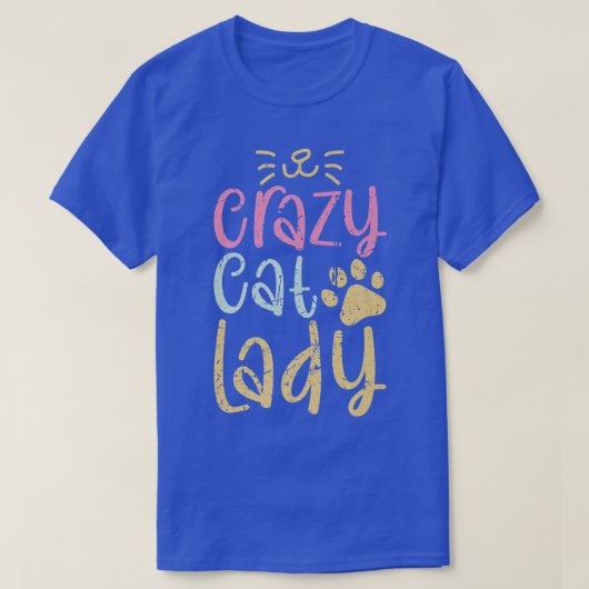 T-shirt Crazy Chat Lady Funny Kitten Amoureux des chats Vi (Design devant)