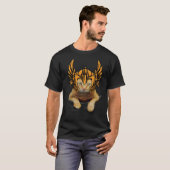T-shirt Crazy Chat Viking Thé Chat Avec Marteau (Devant entier)