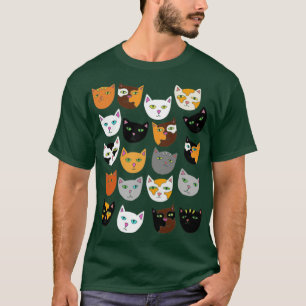 T-shirt Crazy Chats Motifs Lady Cat